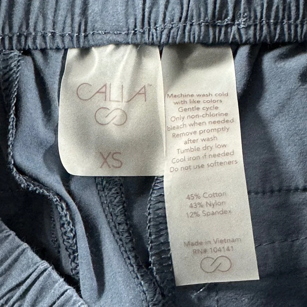 CALIA Women's Size XS Blue‎ High Rise Ankle Zip Joggers Pockets